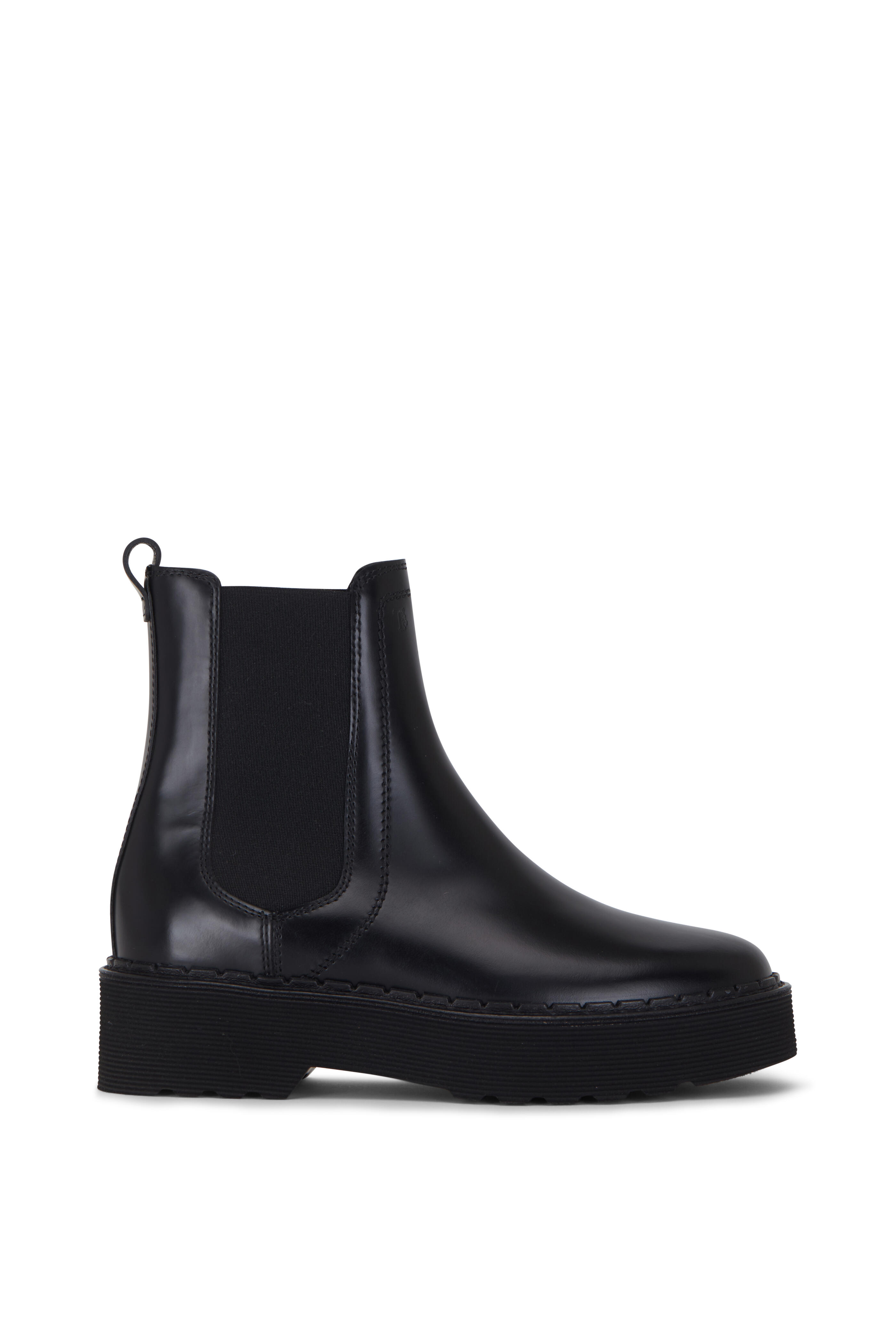 Tod's - Black Leather Pull-On Boot, 45mm