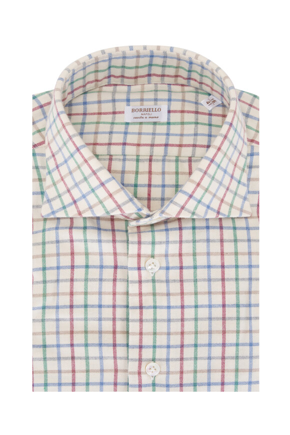 Borriello Multicolor Check Cotton Dress Shirt