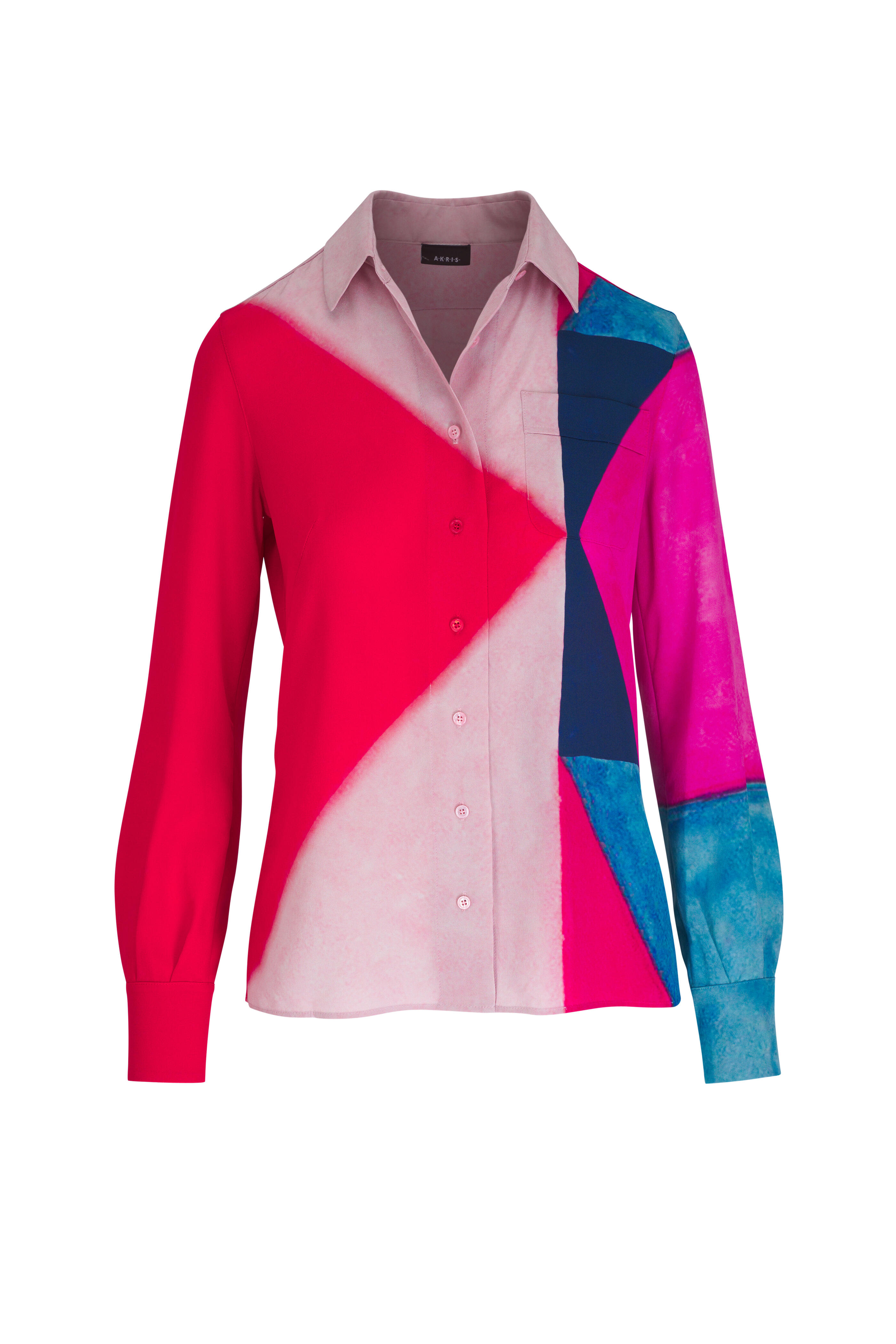 Akris - Spectra Print Silk Blouse