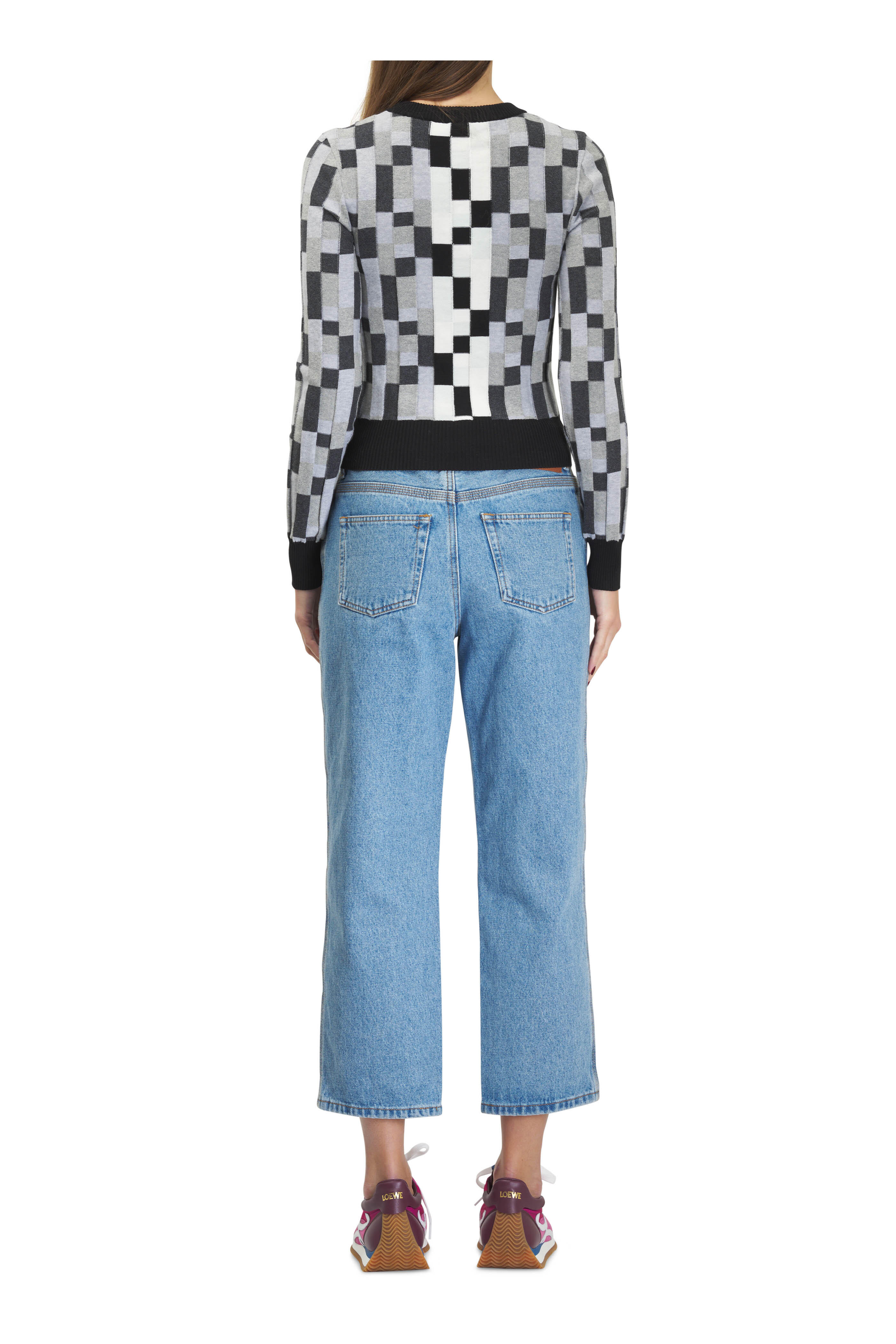 Loewe - Anagram Cropped Medium Blue Jean | Mitchell Stores