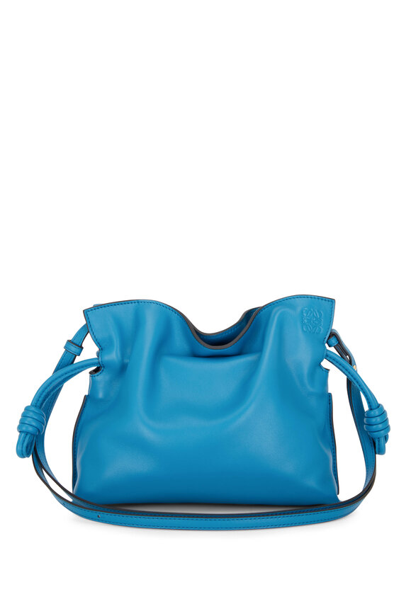 Loewe - Flamenco Lagoon Blue Leather Mini Knot Bag