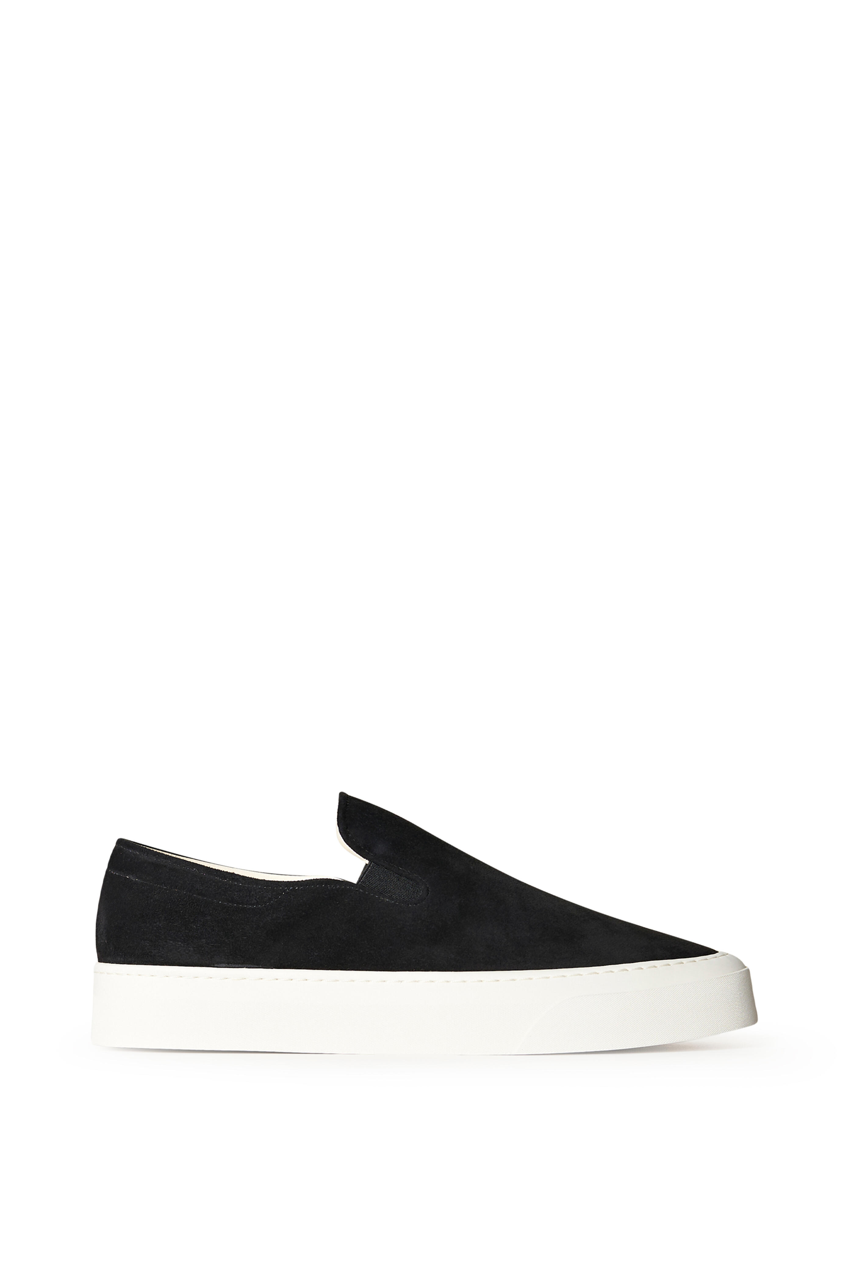 The Row - Marie Black Suede Slip On Sneaker | Mitchell Stores