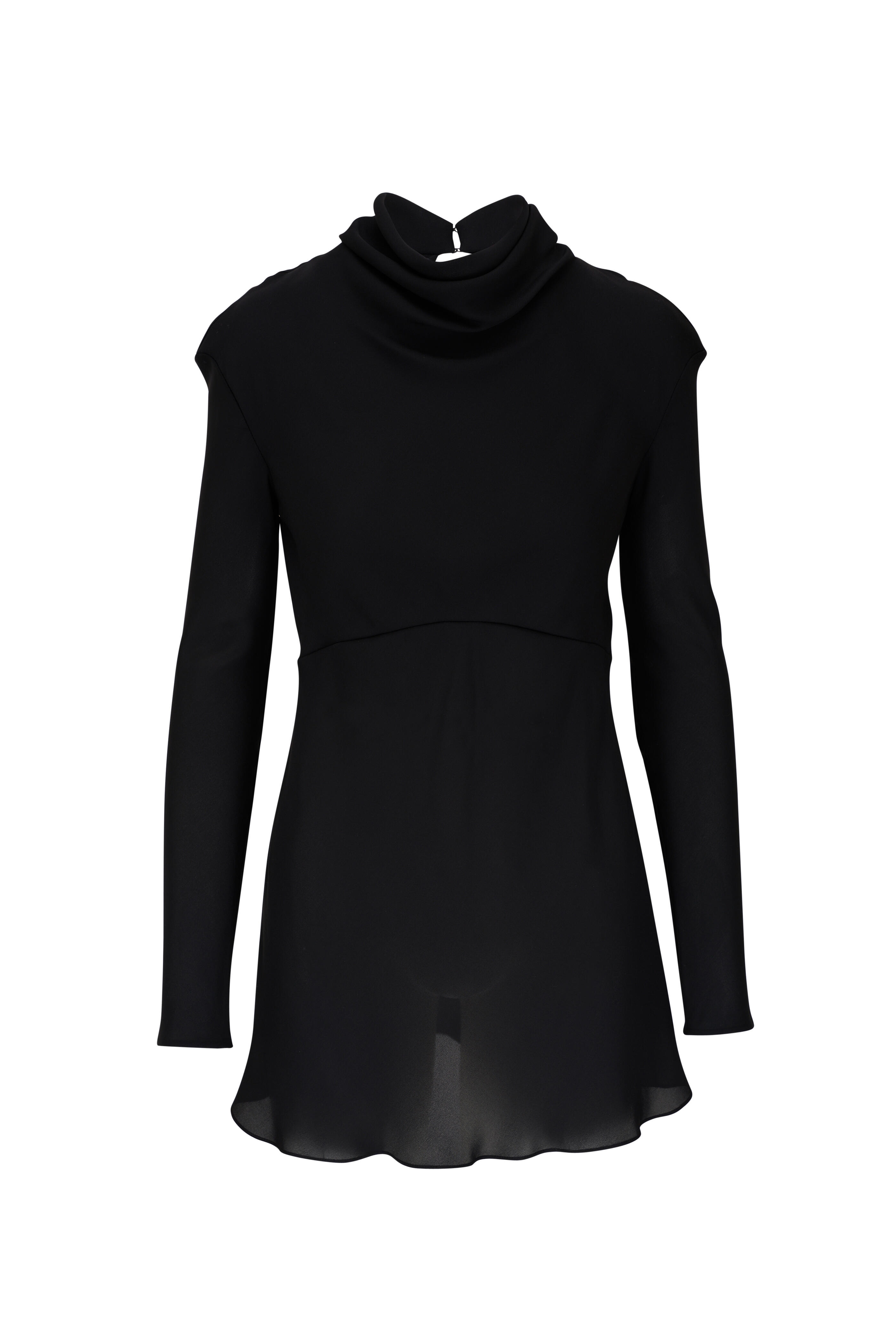 Khaite - Vray Black Silk Georgette Top