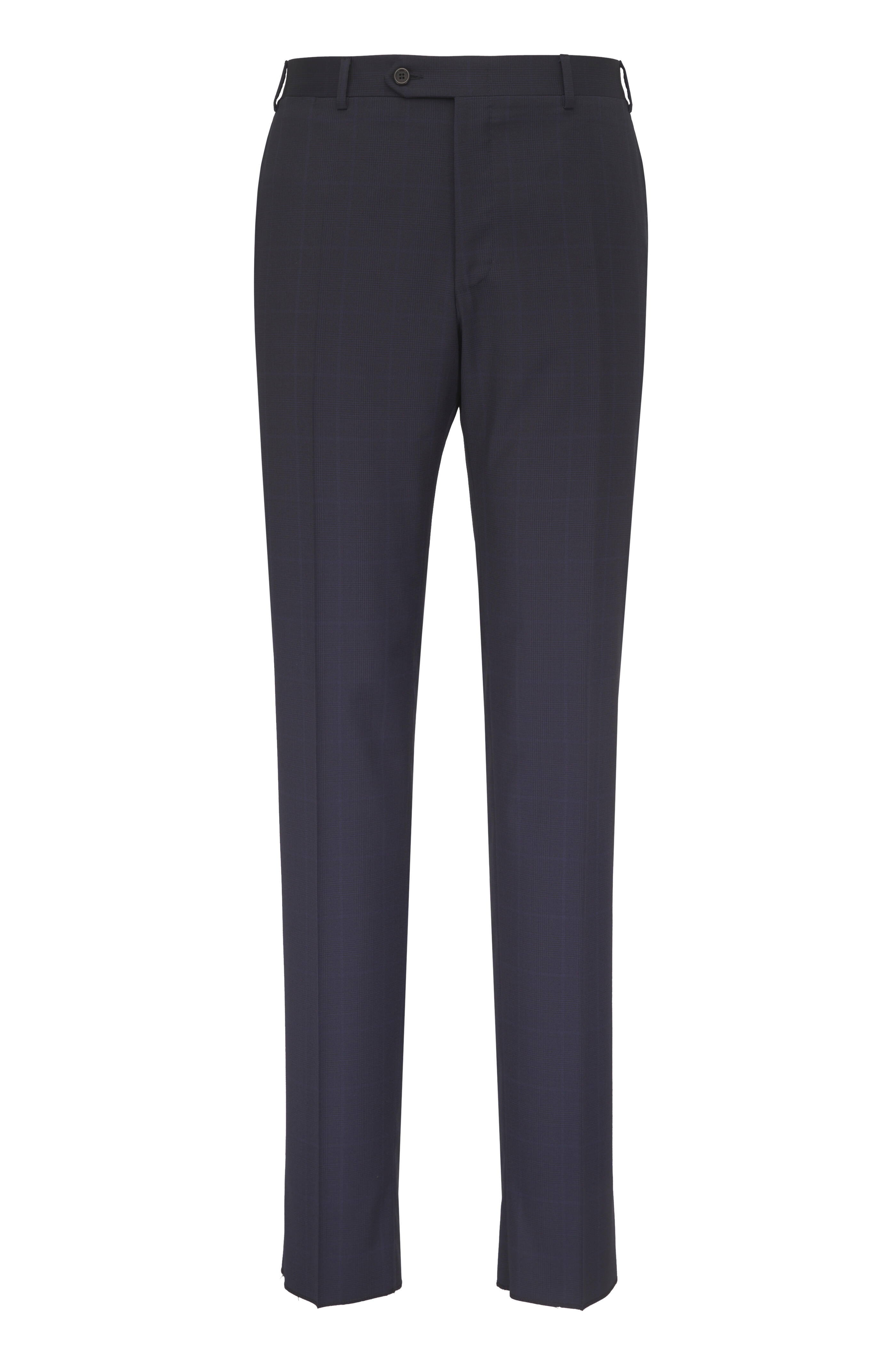 Canali - Midnight Tonal Plaid Wool Suit