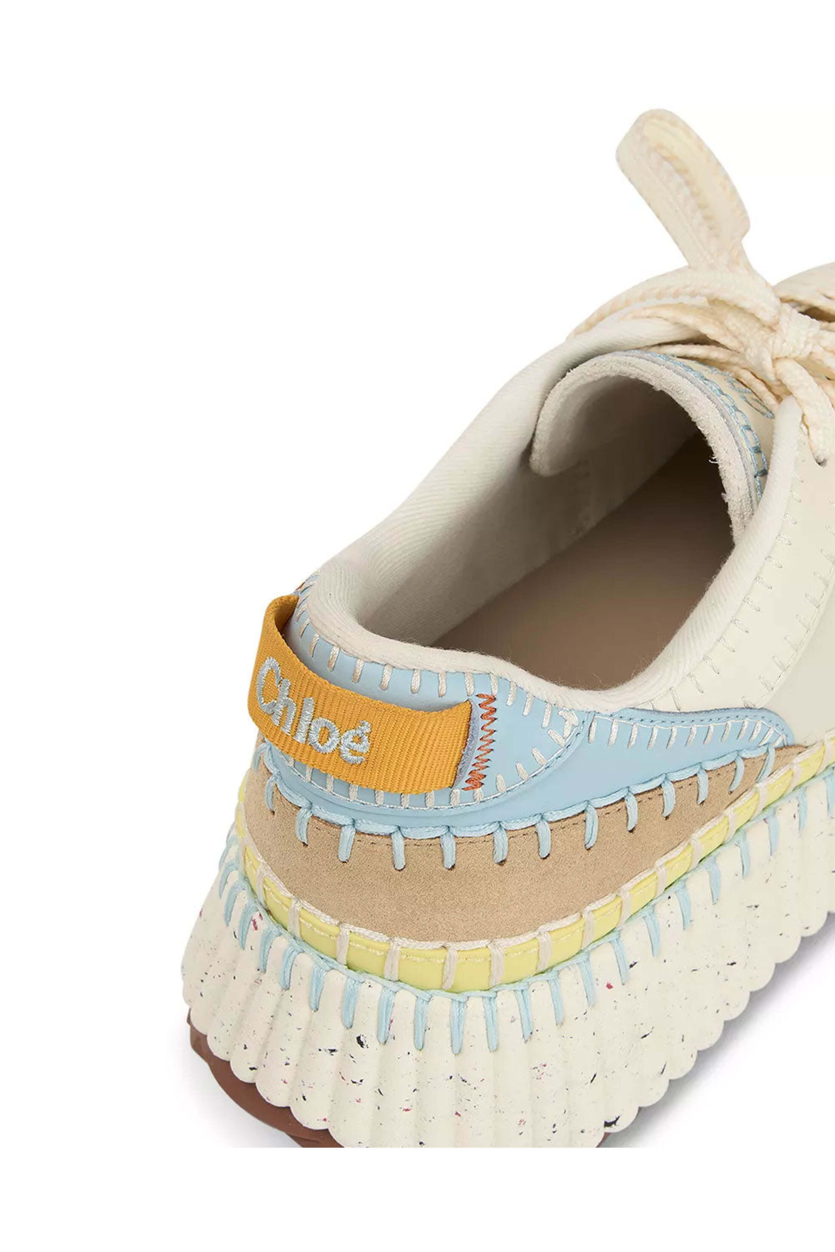 スニーカー CHLO SNEAKER NAMA IN RETE Chloé - Nama Flower Green Mesh Platform Sneaker 51MM