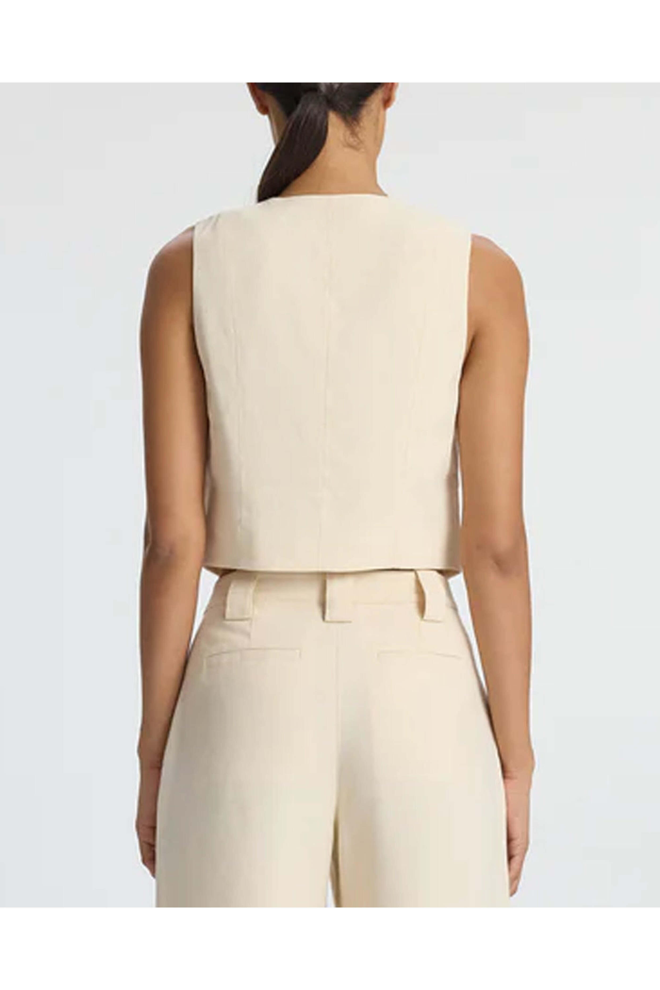 A.L.C. - Bone Maxwell Linen Vest