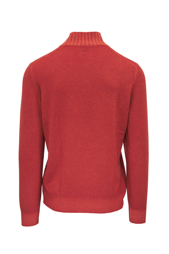 Gran Sasso - Orange Quarter Zip Pullover