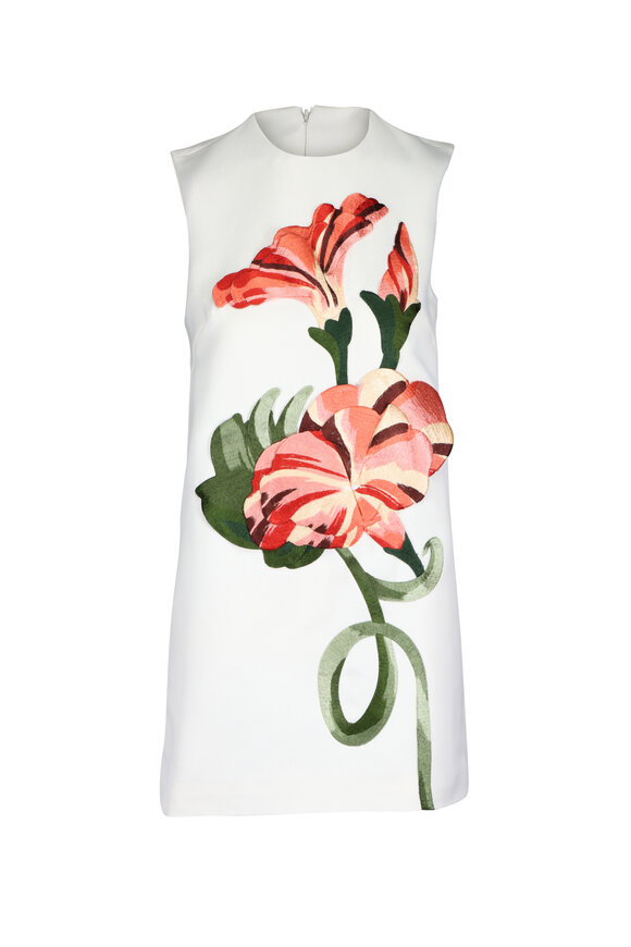 Leo Lin Yvonne Vine Applique Floral Mini Dress