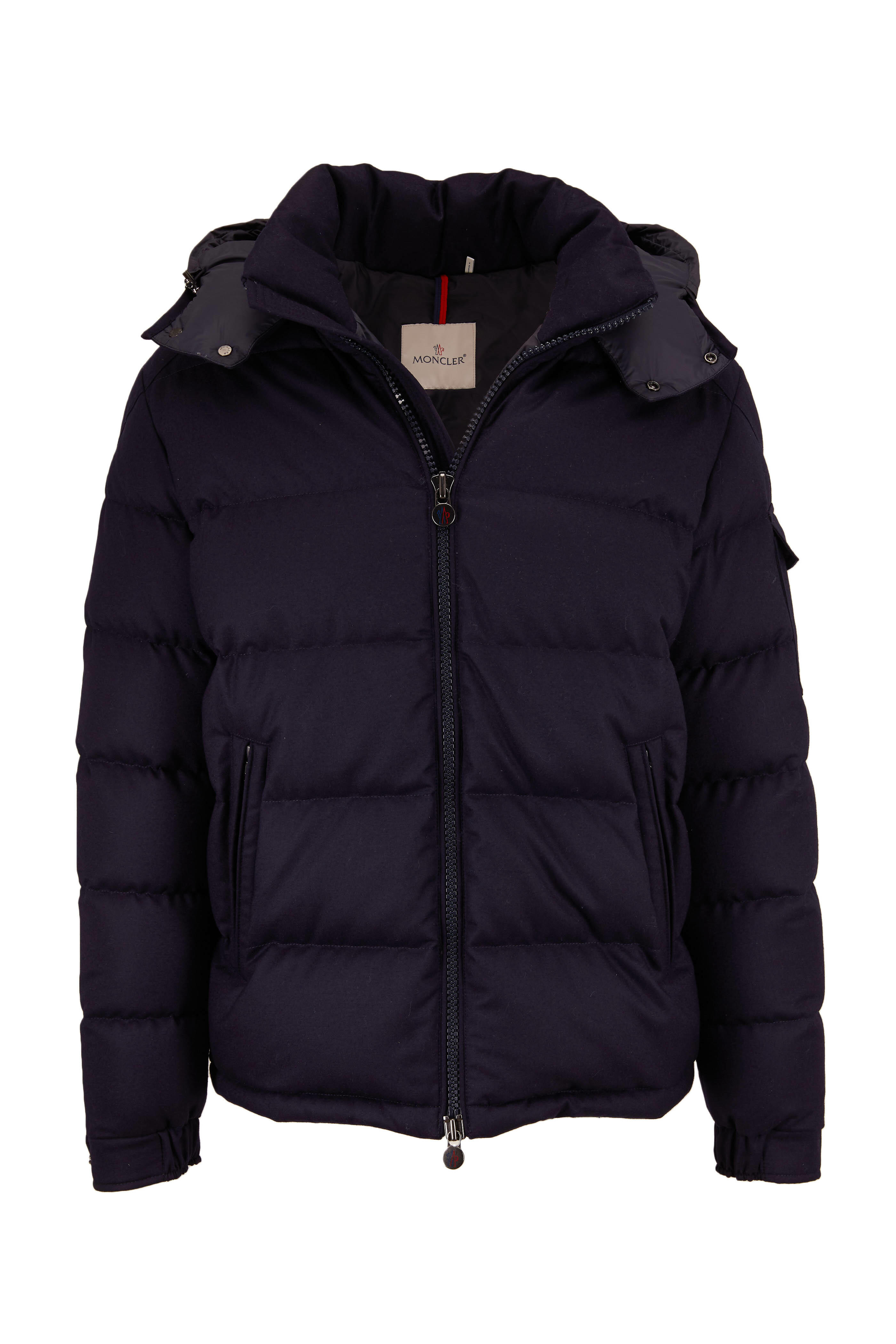 Moncler - Montgenevre Navy Wool Puffer Jacket