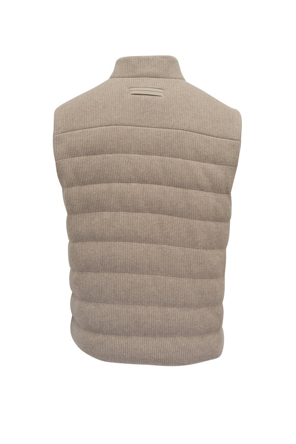 Zegna - Beige Cashmere Down Vest