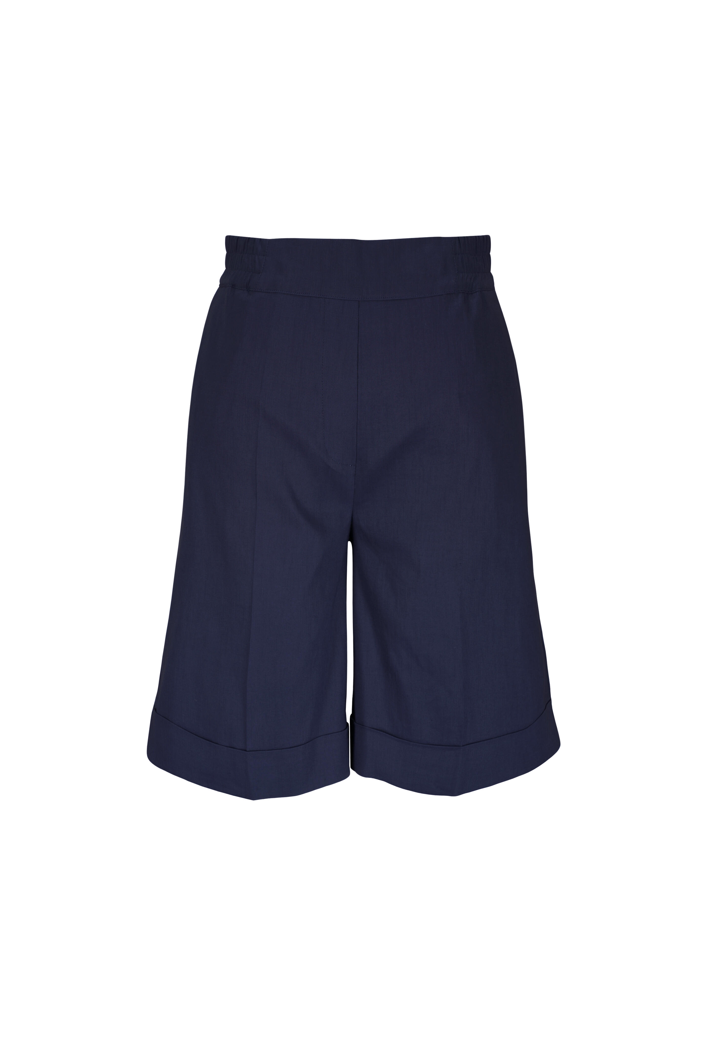 D.Exterior - Navy Blue Bermuda Shorts