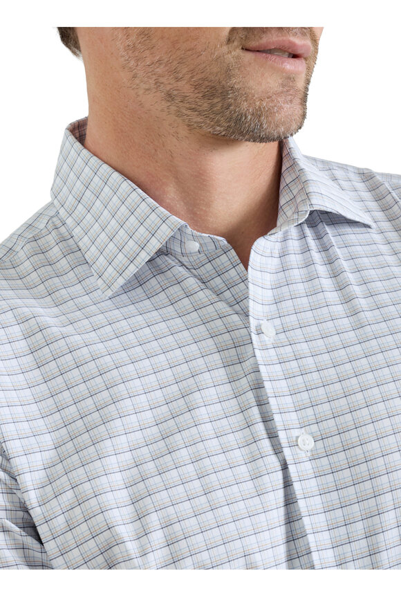 Peter Millar Robertson Navy Performance Twill Sport Shirt - view 3