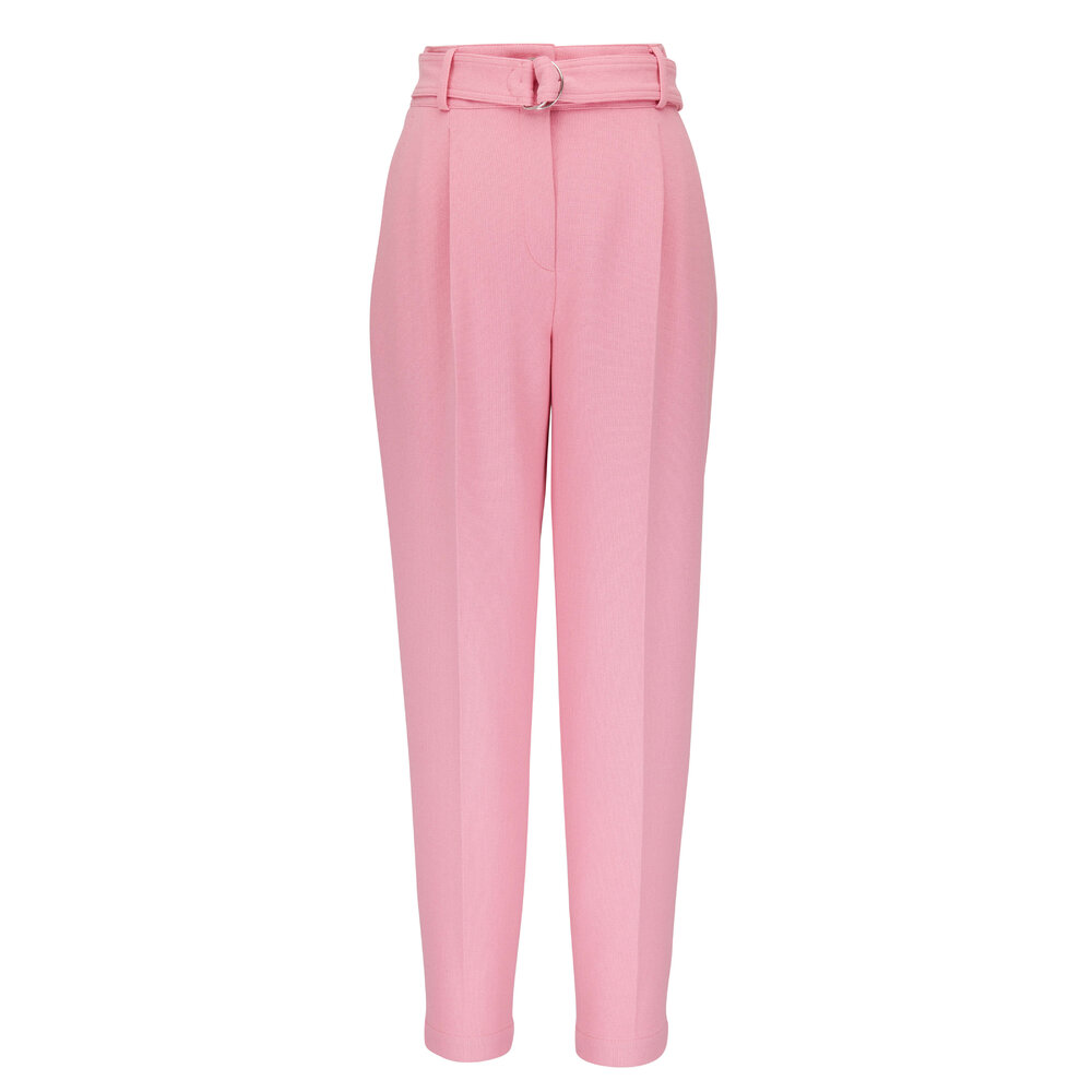 Akris Punto - Fred Pebble Pink Belted Pant | Mitchell Stores