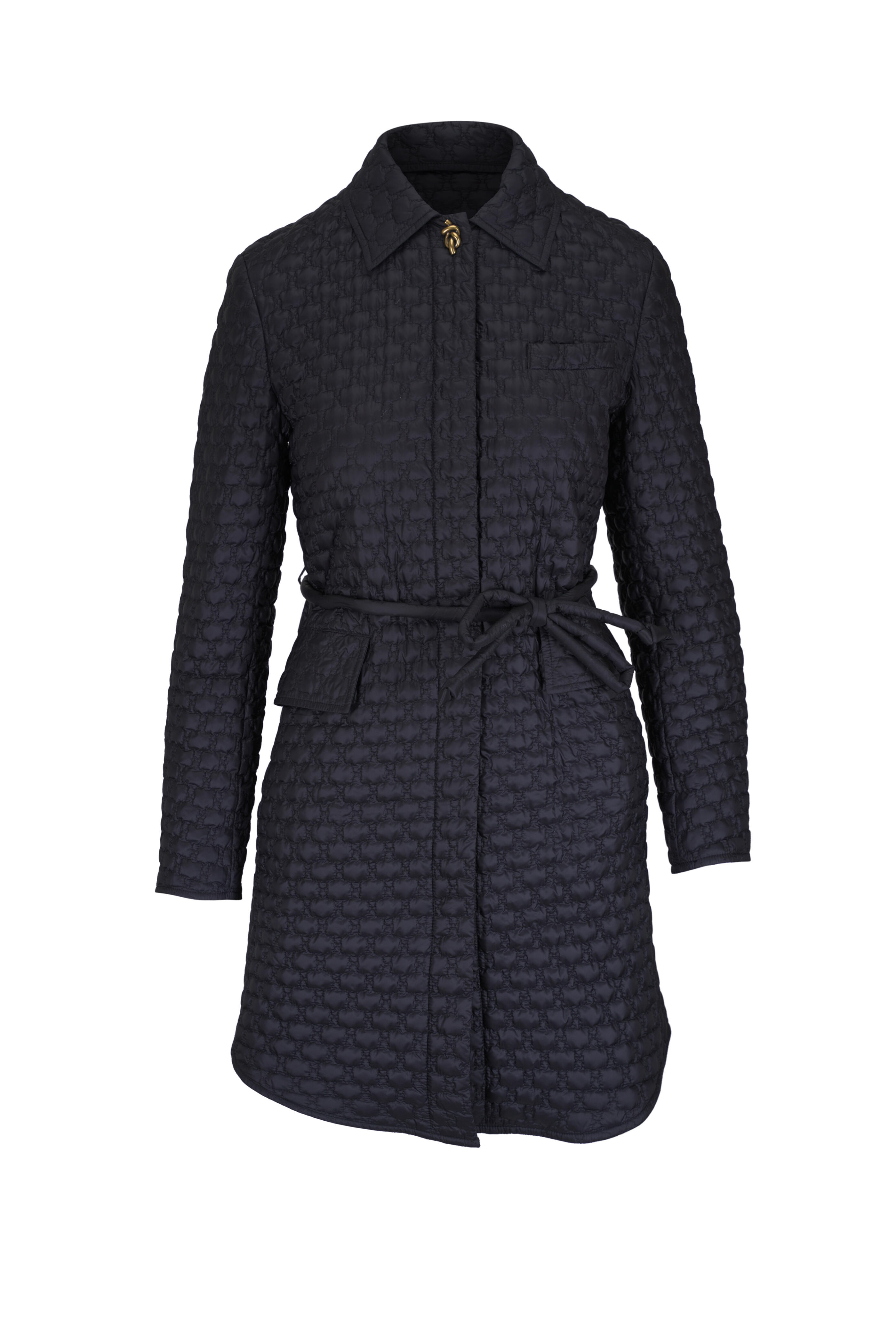 Moncler - Raissac Quilted Black Long Quilted Coat