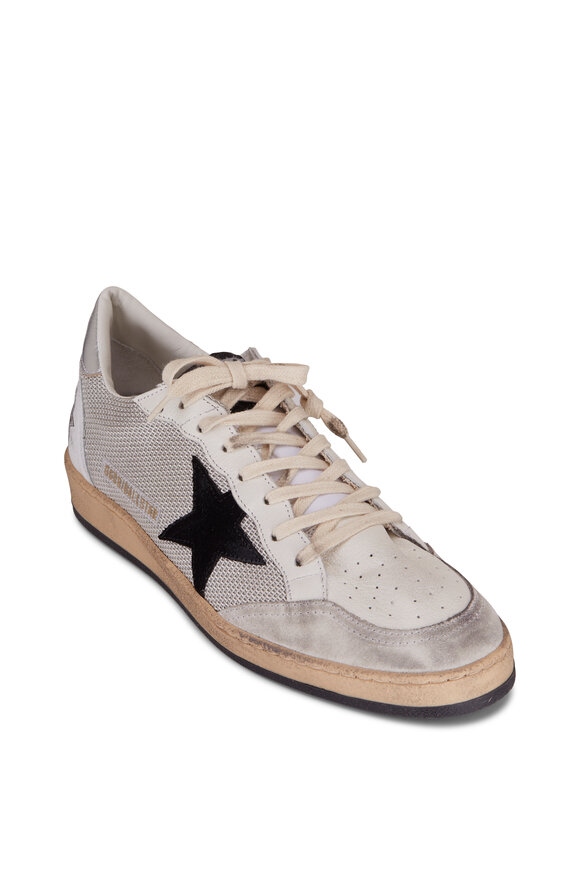 Golden Goose - Ballstar Silver Net & Black Star Sneaker