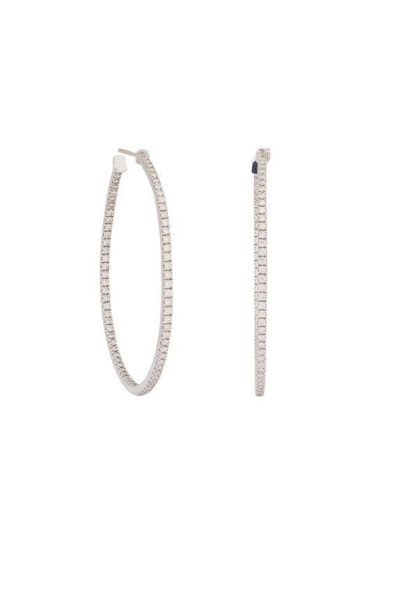 Lowy & Co Diamond Hoops - view 1