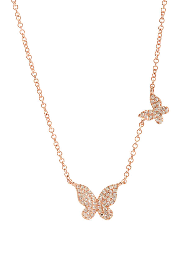 Kai Linz - Double Diamond Butterfly Necklace