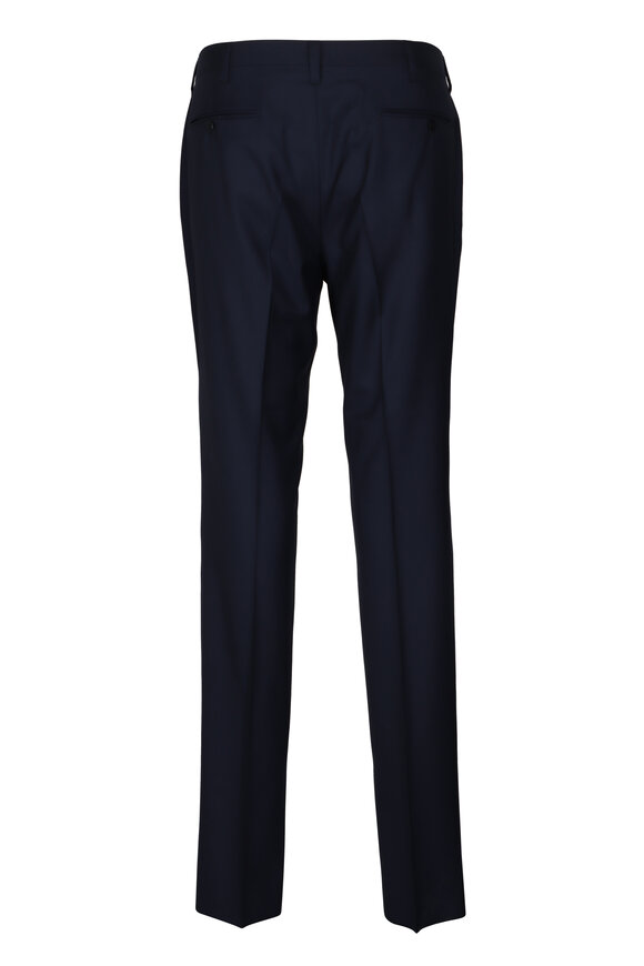 Cesare Attolini Navy Blue Wool Dress Pant - view 2