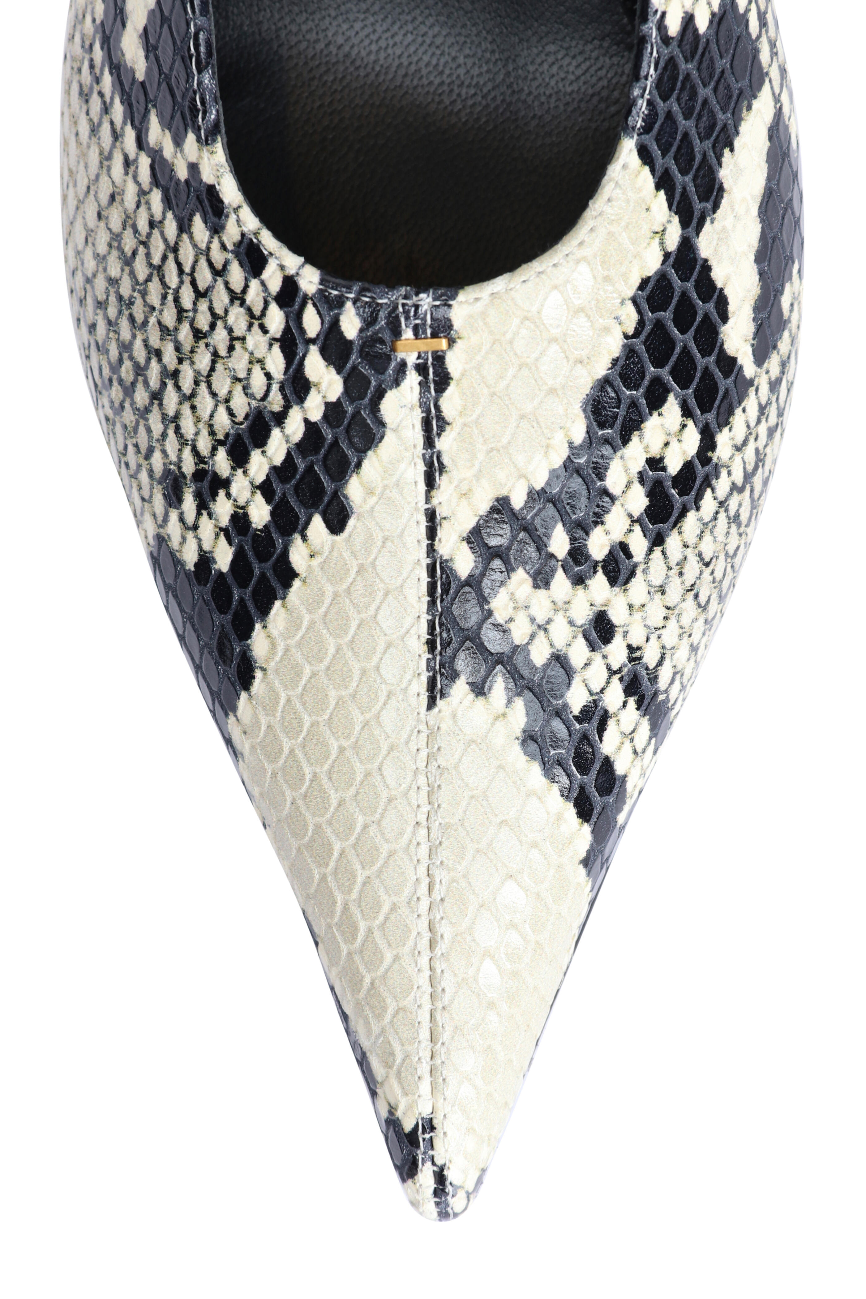 Khaite - Bella Snake-Embossed Leather Slingback, 55mm