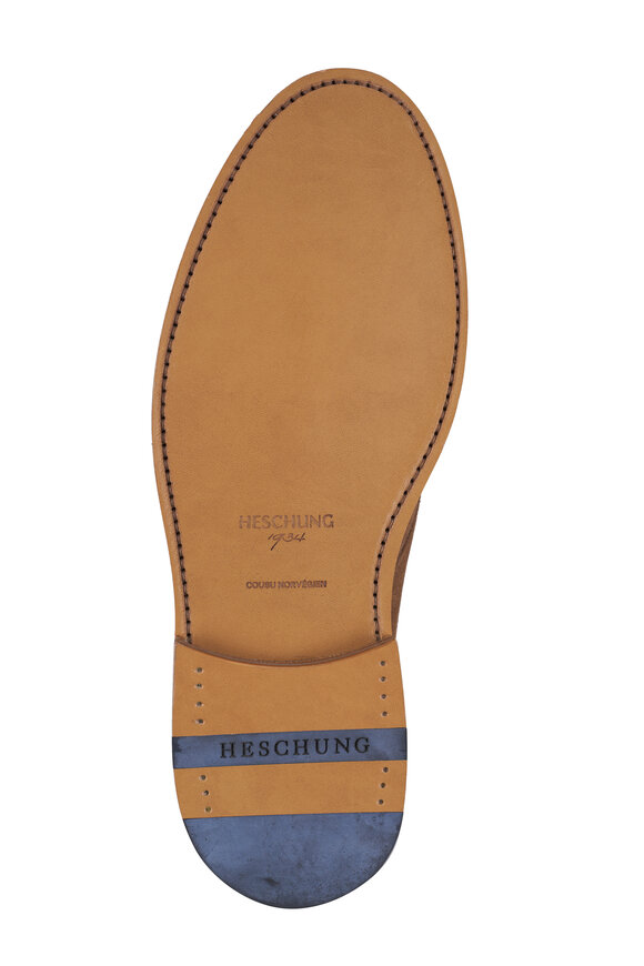 Heschung Crocus Tan Suede Derby Shoe - view 4