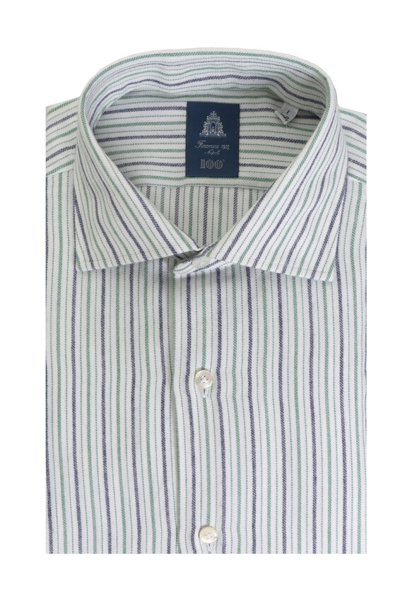 Loro Piana - Solid Orange Linen Sport Shirt | Mitchell Stores