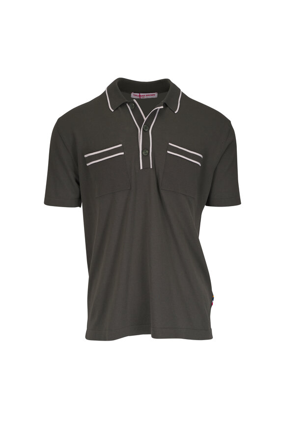 Moncler - Black Red & Blue Stripe Cotton Polo | Mitchell Stores