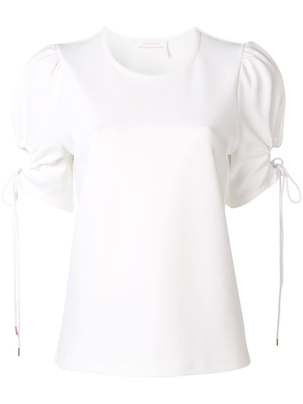 See by Chloé - White Keyhole Sleeve Blouse