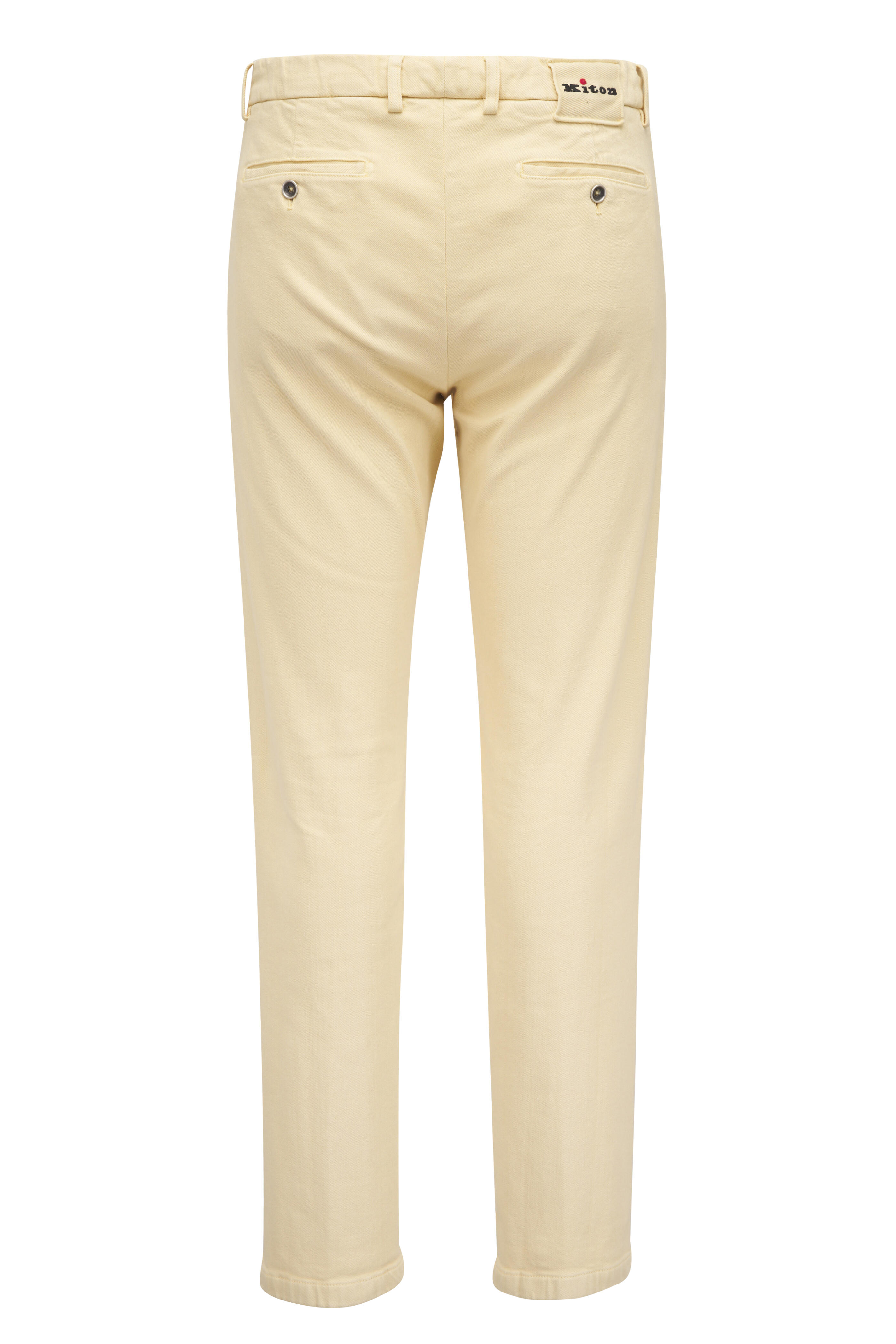 Kiton - Yellow Denim Stretch Cotton Pant