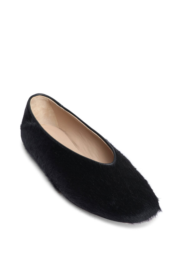 Le Monde Béryl Regency Black Calf Hair Flat