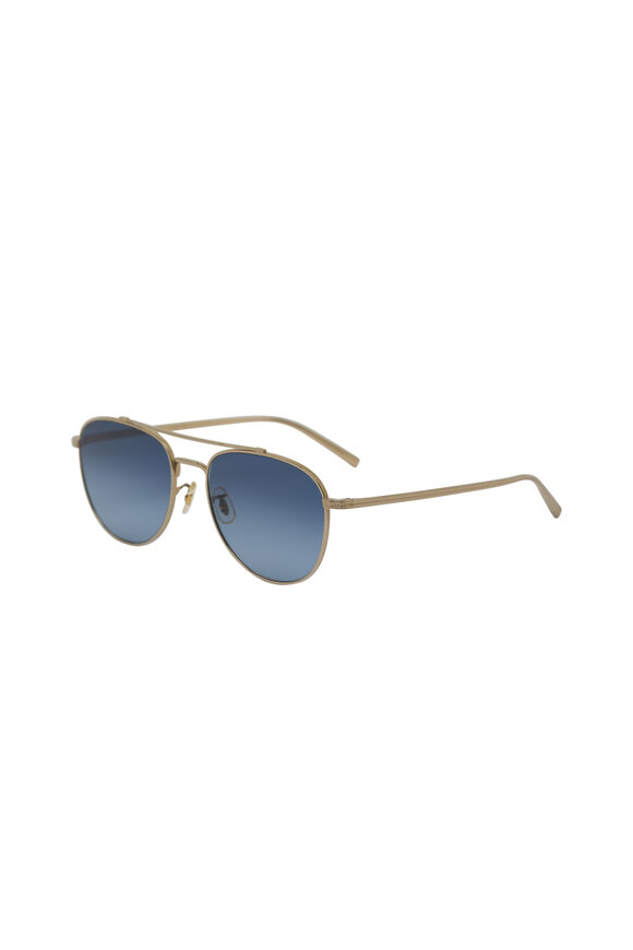 Oliver Peoples Rivetti Gold & Marine Gradient Sunglasses - view 4