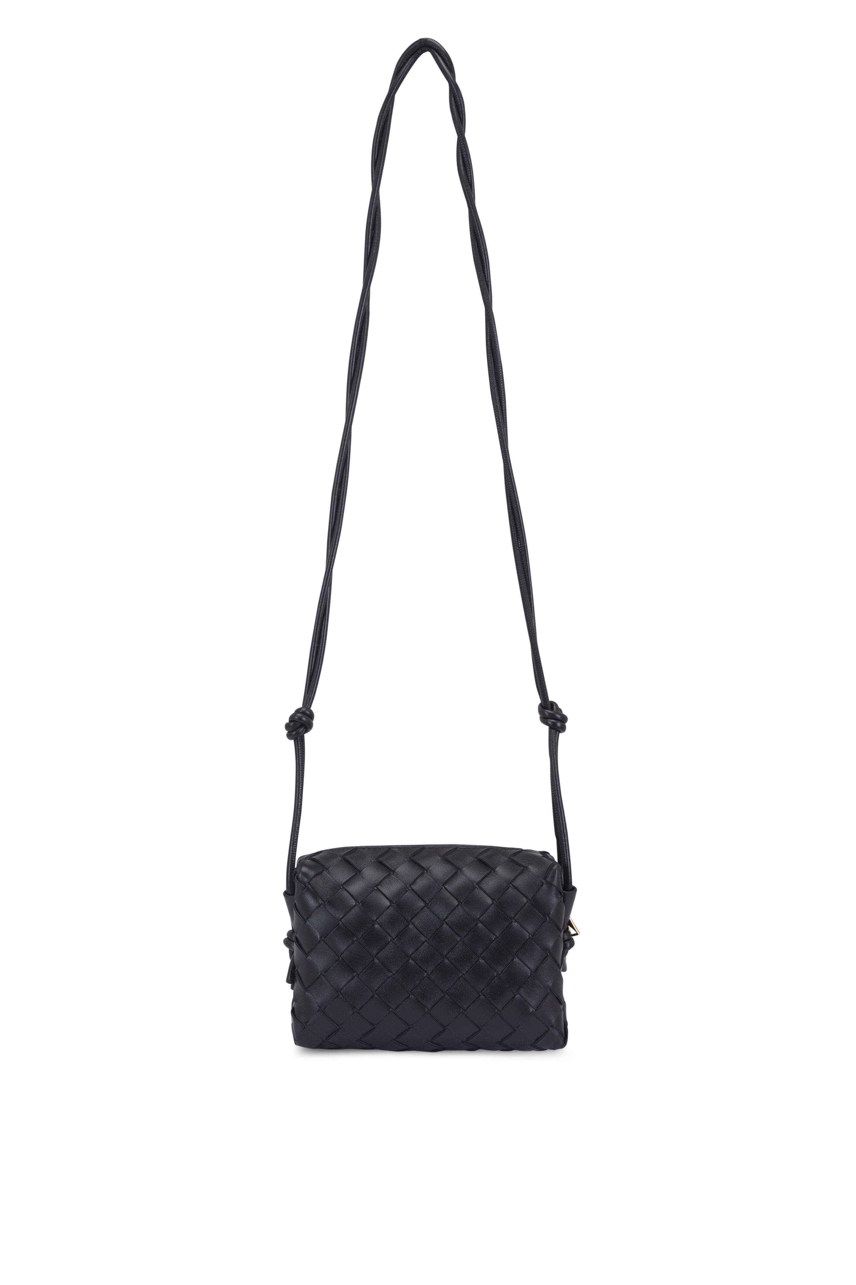 Bottega Veneta - Mini Loop Black Intrecciato Leather Bag