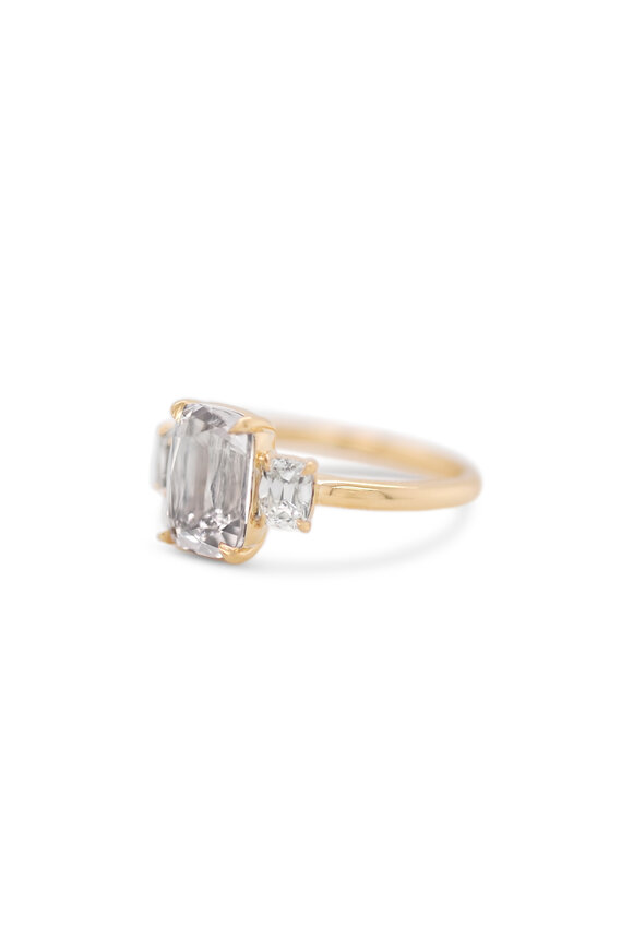 Kali Zoe 18k Yellow Gold Tourmaline & Diamond Ring - view 2