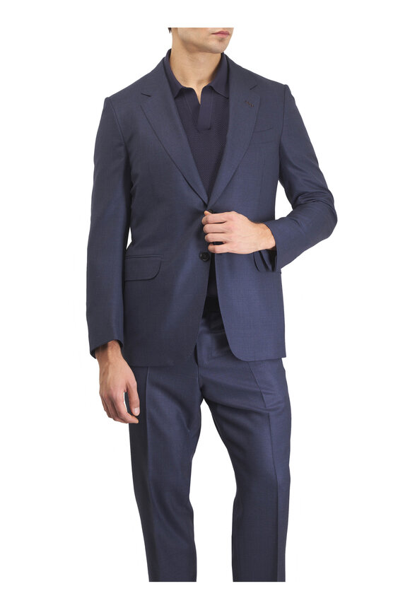 Zegna Dark Blue Centoventimila Wool Suit - view 2