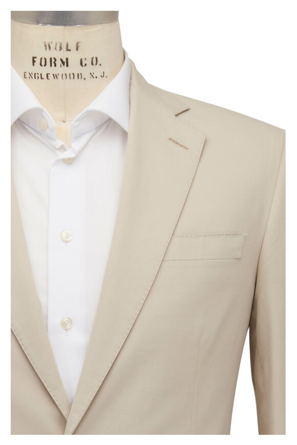 Brioni - Beige Cotton & Cashmere Suit