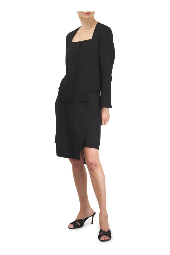 Akris Desiree Black Double-Faced Wool Jacket - view 5