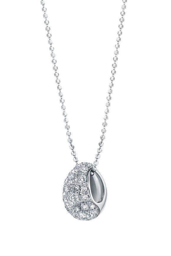 Graziela Gems 18k White Gold Diamond Bahia Pendant - view 2