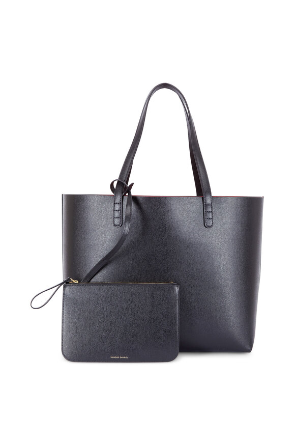 Mansur Gavriel Black Saffiano Large Tote - view 4