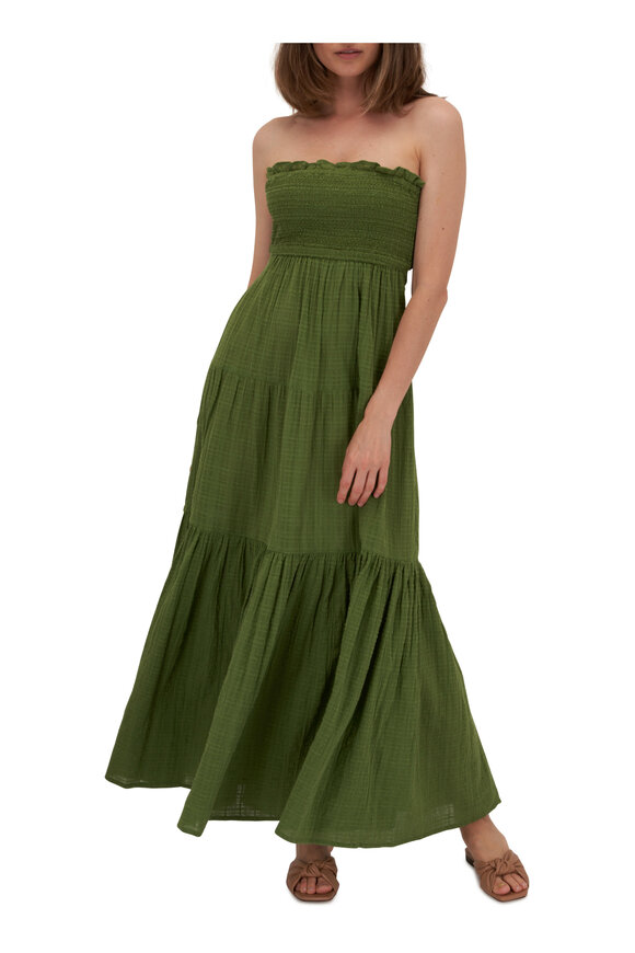 Veronica Beard - McKinney Forest Green Tie Back Dress