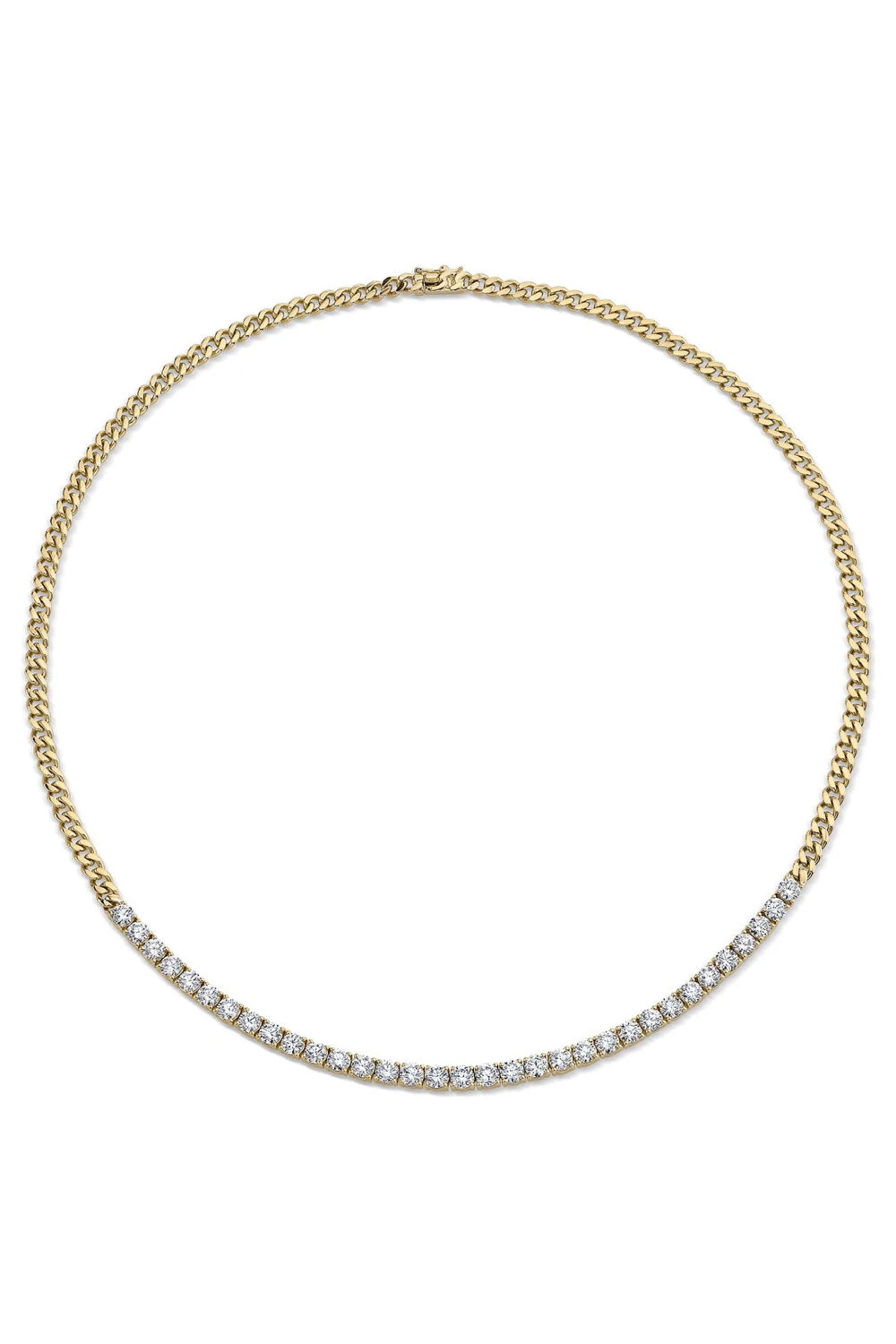 Anita Ko - Cuban Link and Short Line Diamond Necklace
