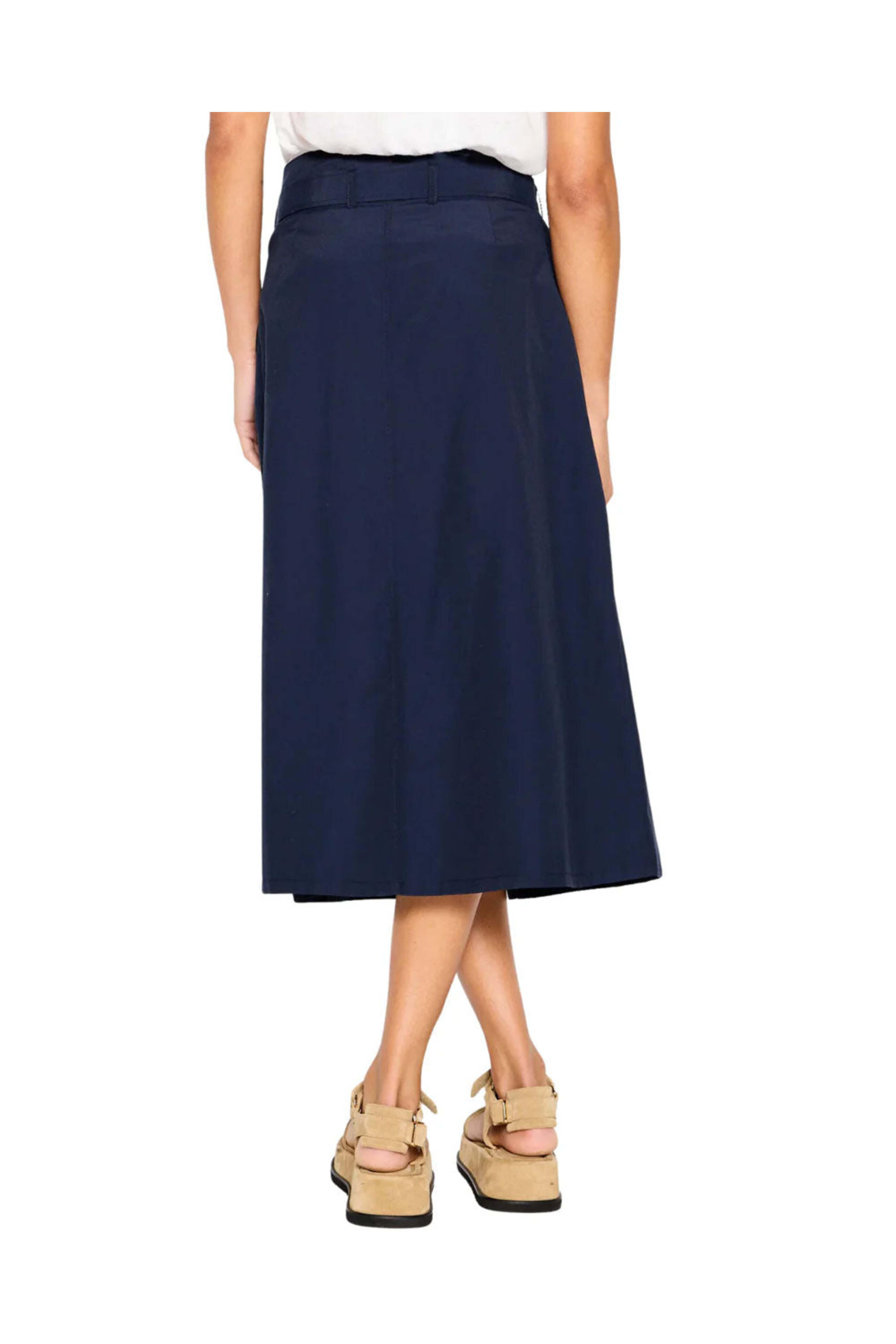Brochu Walker - Navy Teagan Belted Skirt | Mitchell Stores