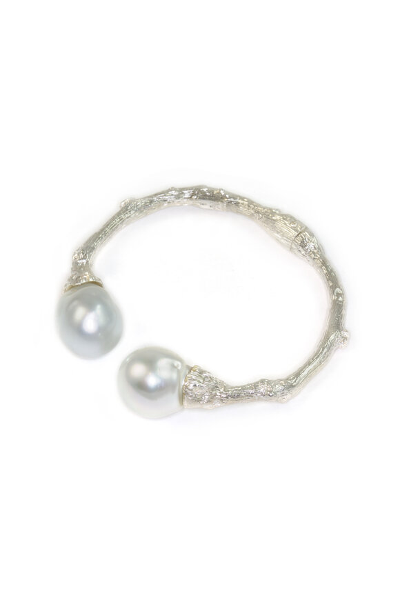 K. Brunini Jewels Silver Sea Pearl Twig Bracelet - view 3