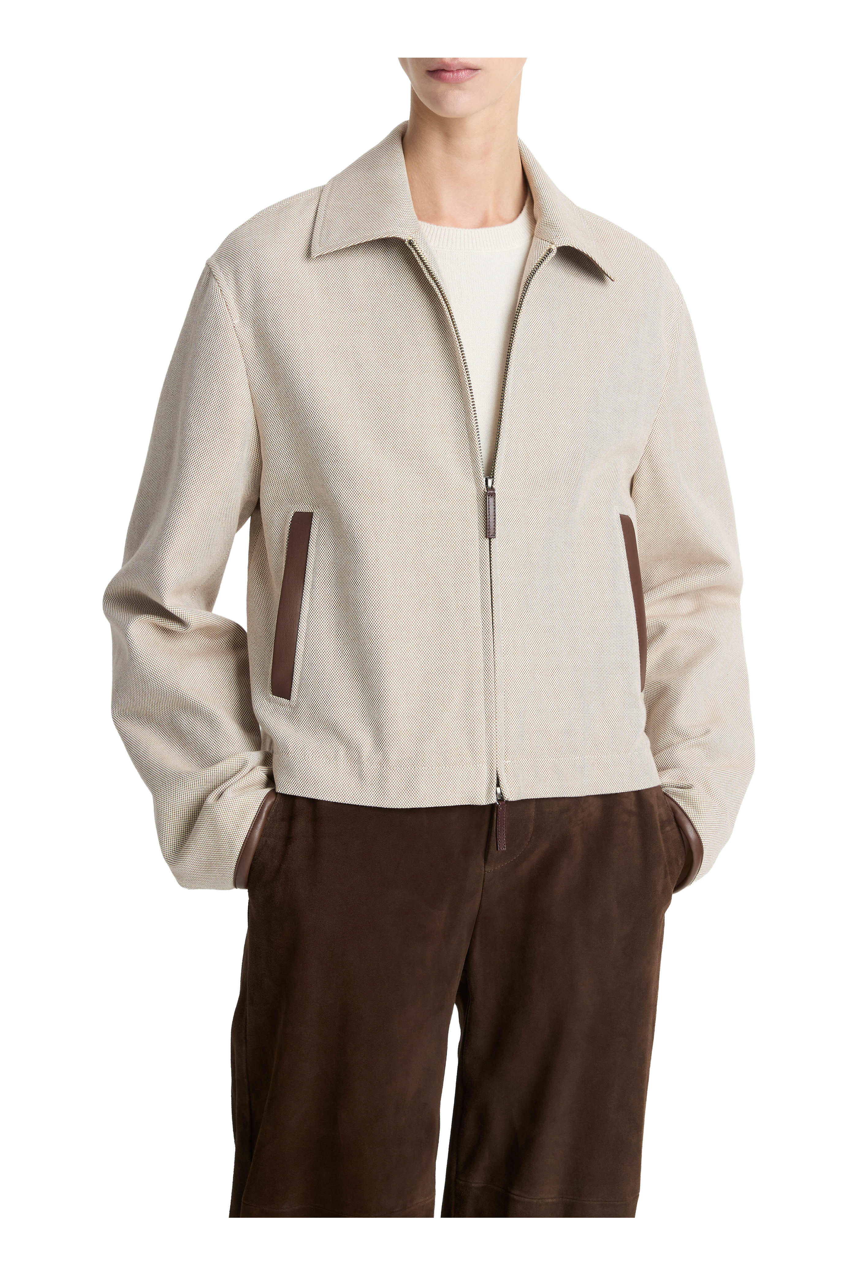 Vince - Villa Stone Cotton Crop Jacket