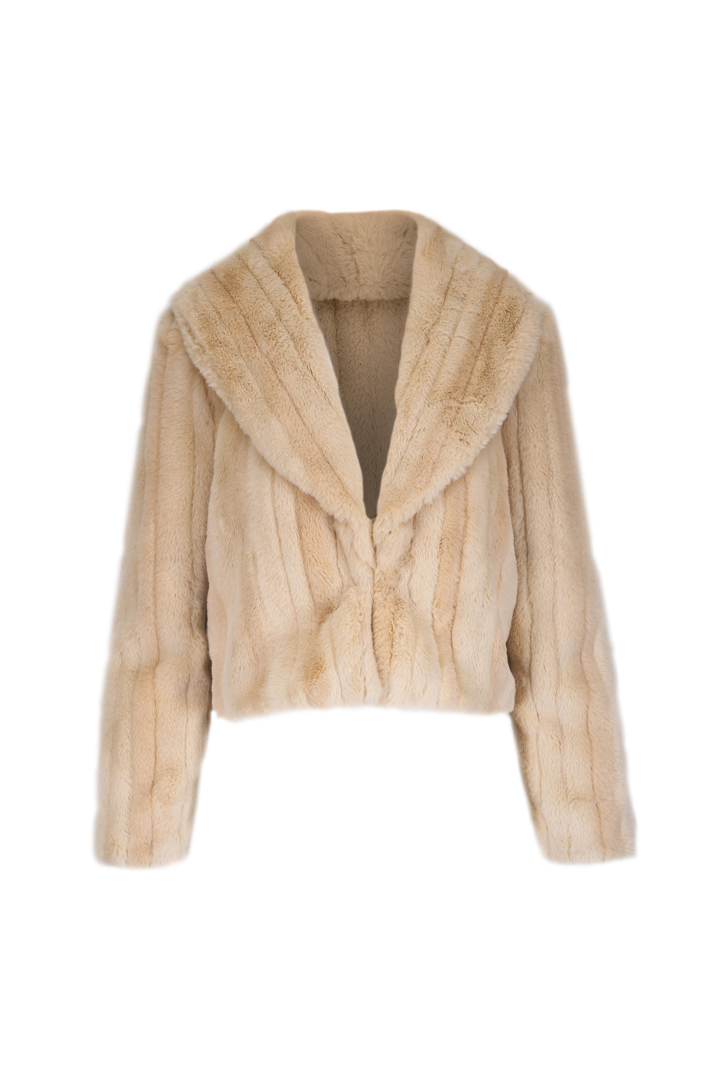 L'Agence - Davy Latte Stripe Crop Jacket