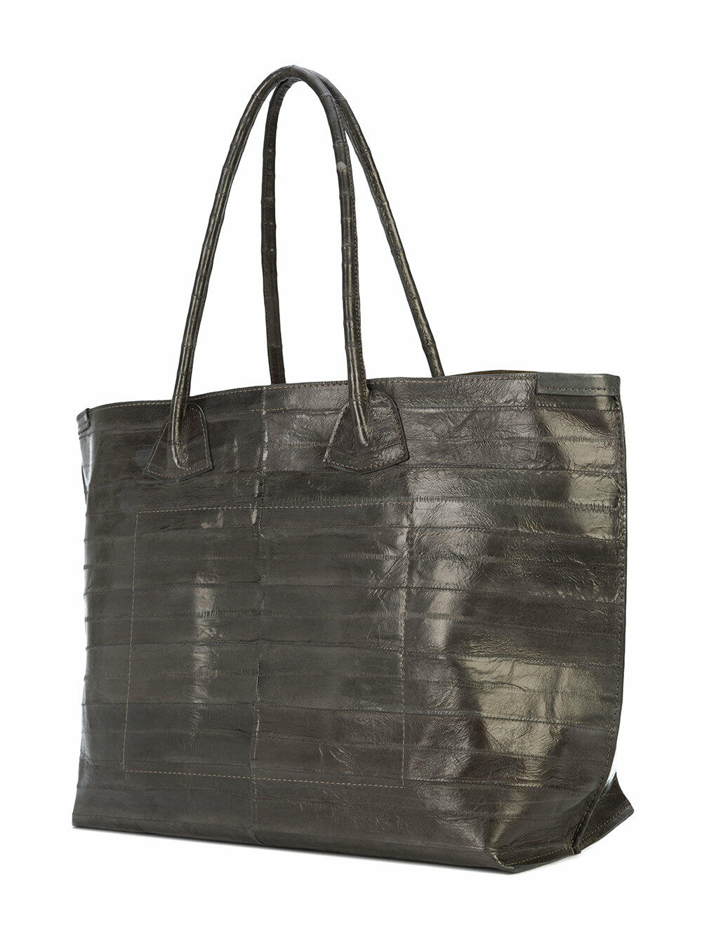 B May Bags - Anthracite Reverse Eel Large Market Tote
