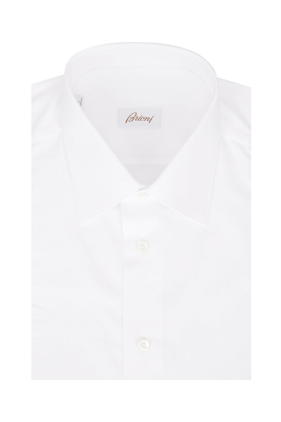 Brioni - Solid White Dress Shirt