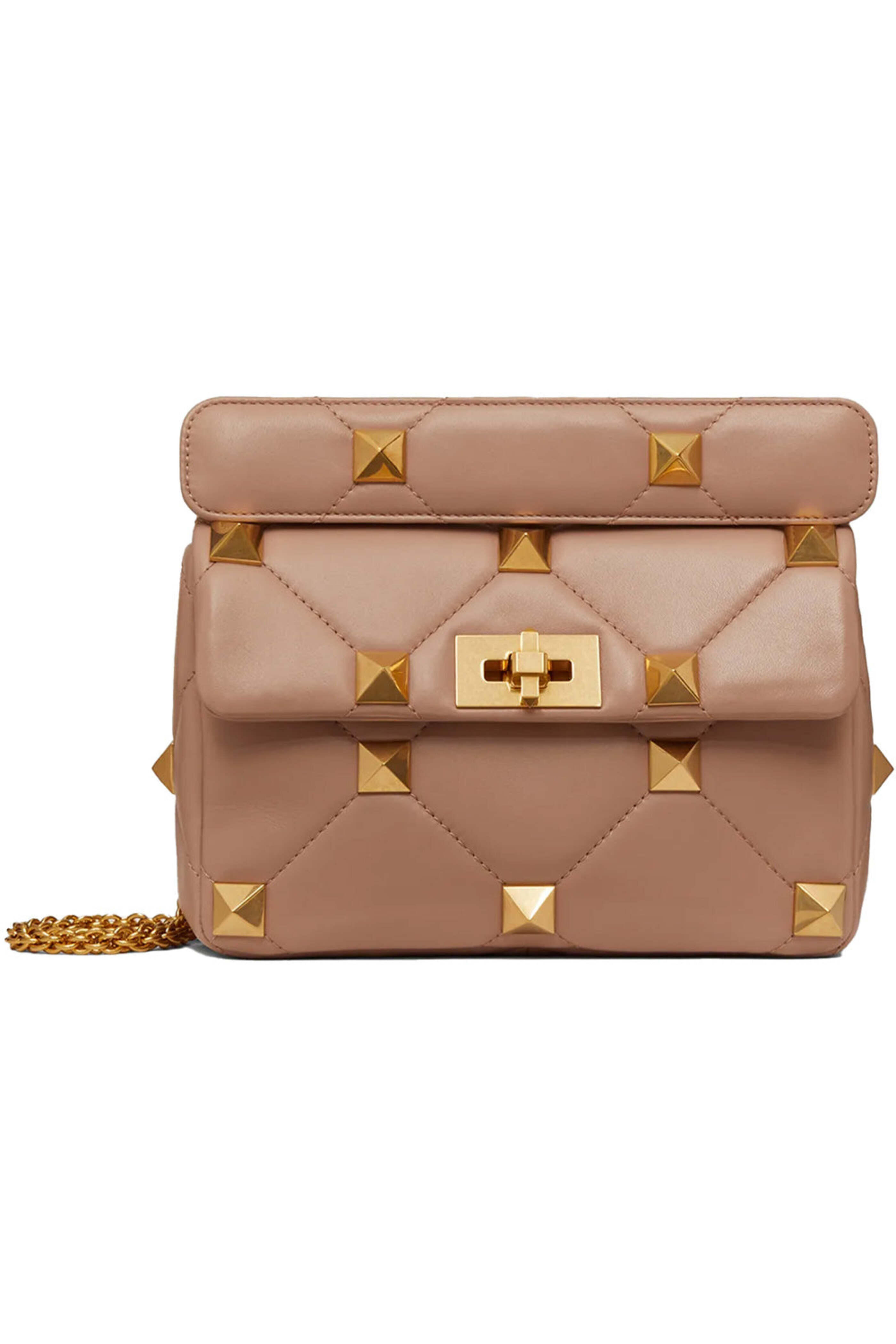 Valentino Garavani - Medium Roman Stud Shoulder Bag in Rose