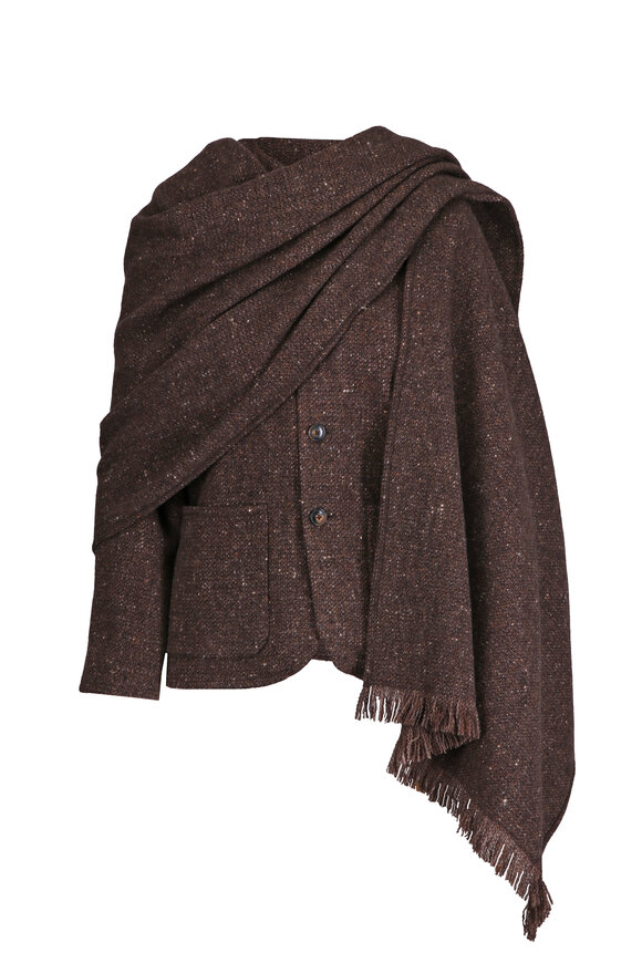 Ralph Lauren Alira Brown Donegal Tweed Jacket - view 1