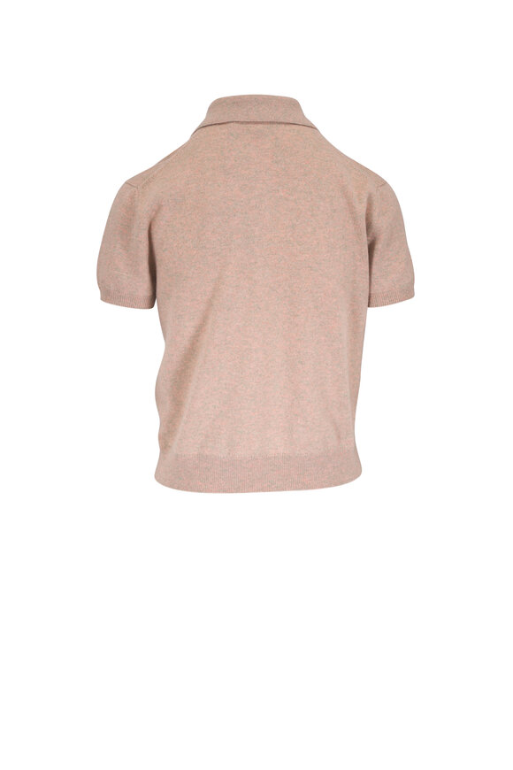 Loro Piana Classic Antique Rose Cashmere Polo - view 2
