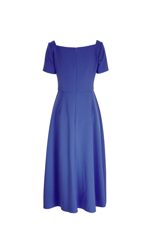 Carolina Herrera - Delphinium Curved Neckline Midi Dress