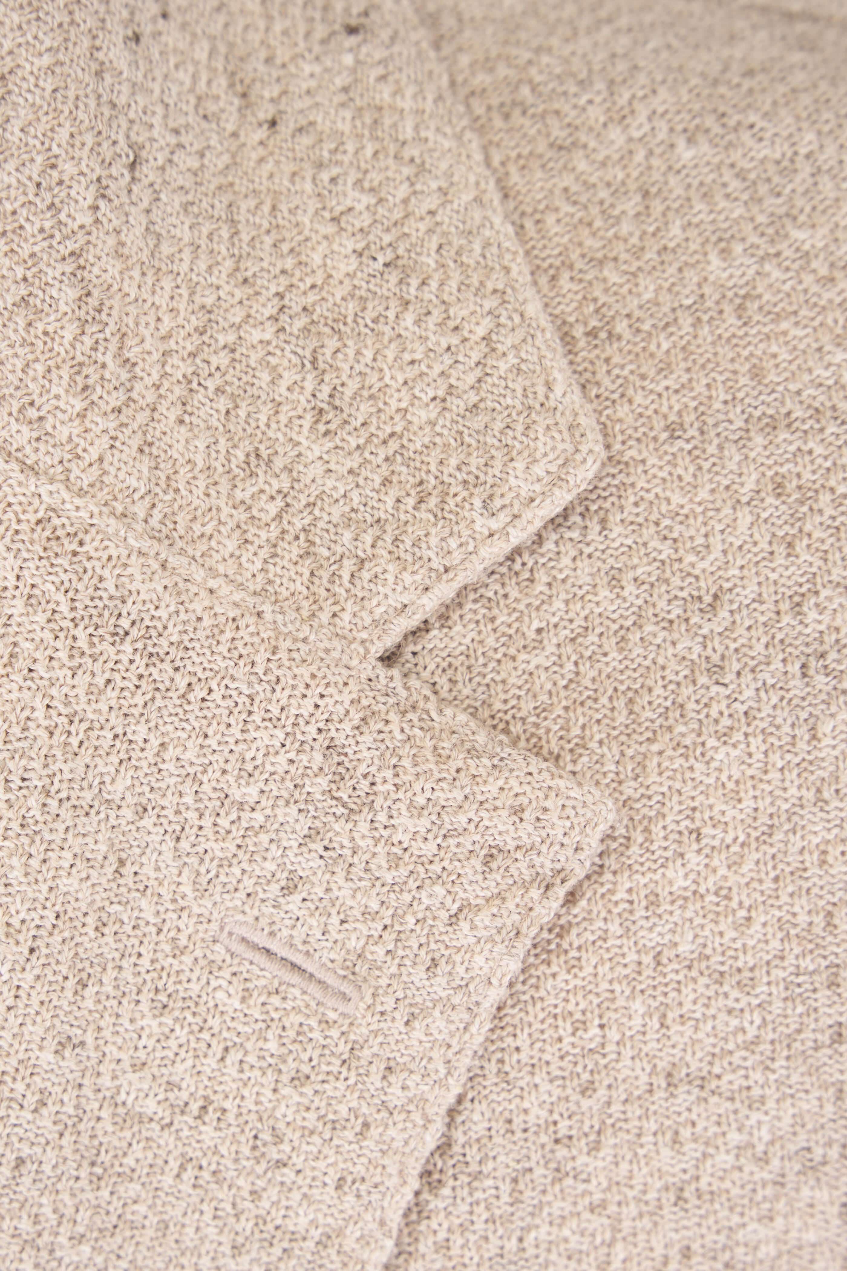 Patrick Assaraf - Grain Linen & Cotton Herringbone Knit Sportcoat